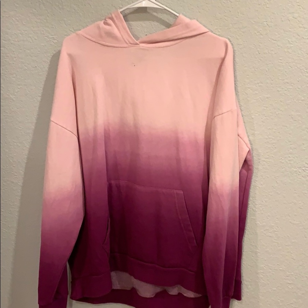 pink ombré oversized sweatshirt
